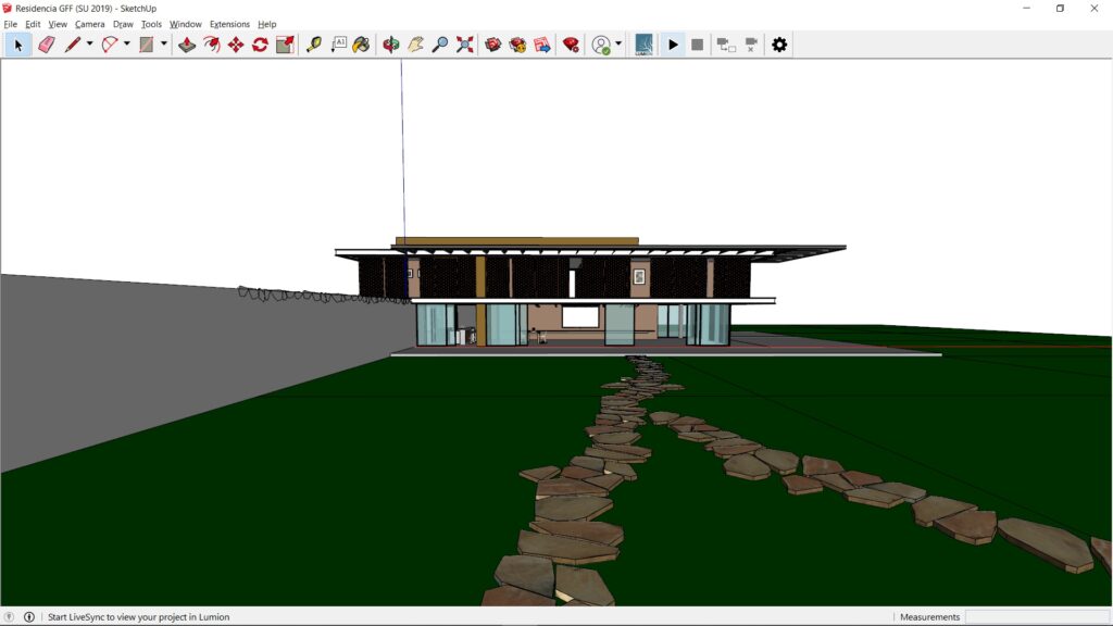 House modelled in Sketech Up