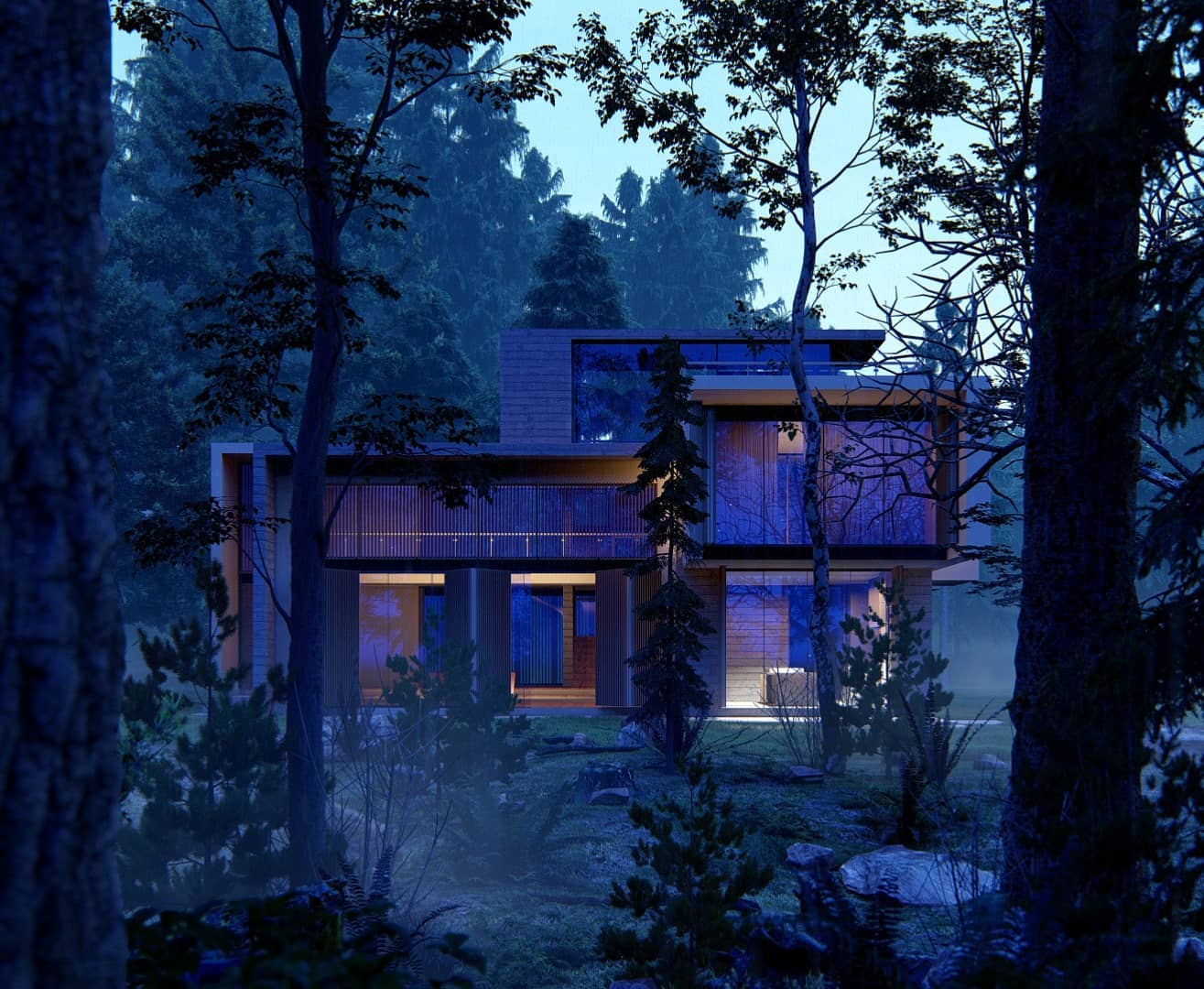lumion 11 render in the woods